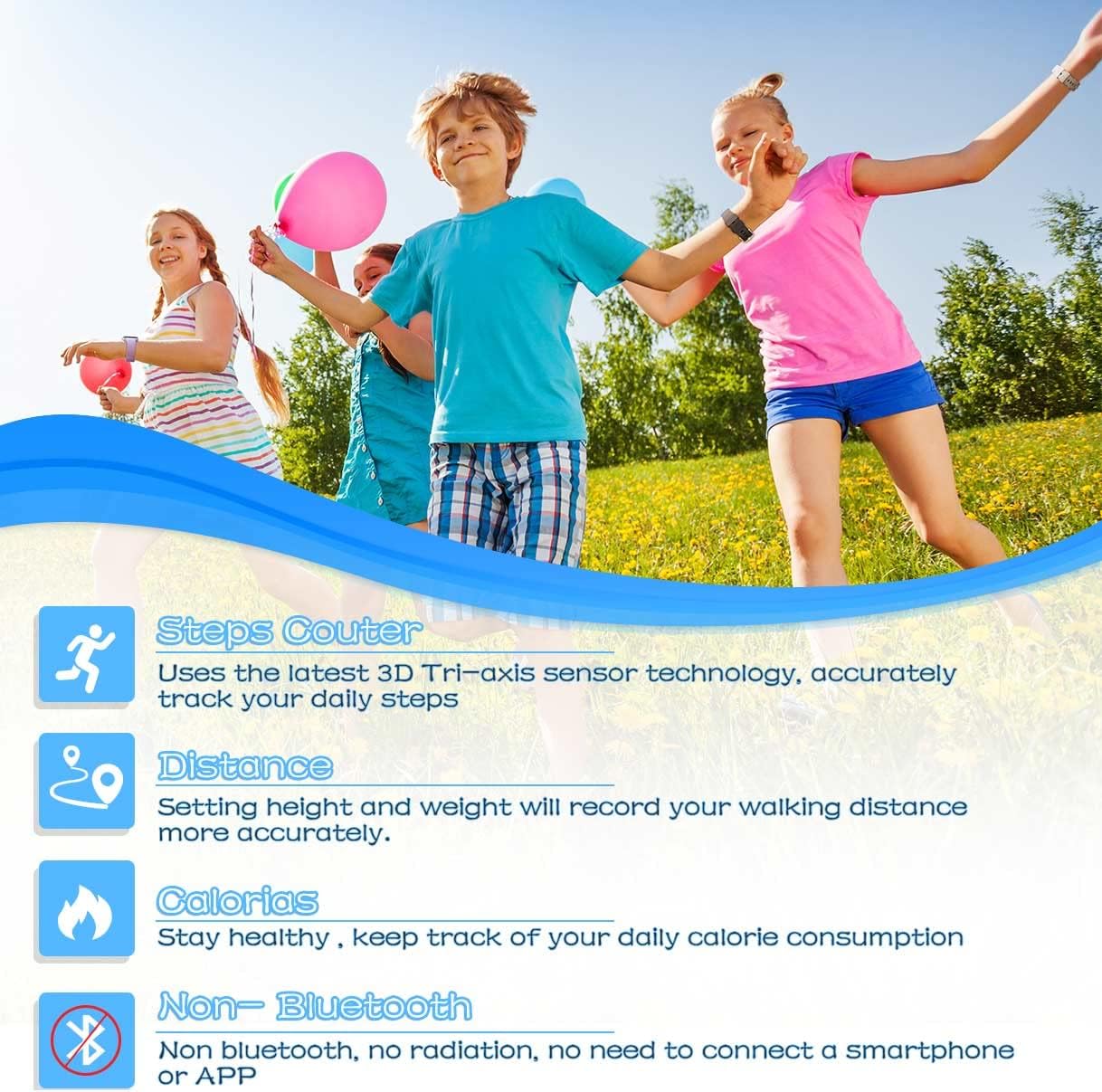 Multifunctional LED Digital Pedometer Watch for Kids with Stopwatch, Alarm, and Calorie Tracker