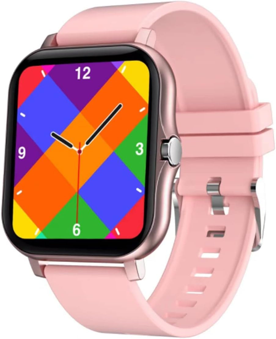 Stylish Smart Fitness Tracker Watch - IP68, Heart Rate & Sleep Monitoring, 8 Sports Modes, Breath Training, Weather Updates - 1.69" Display for Men & Women (Rose Gold)