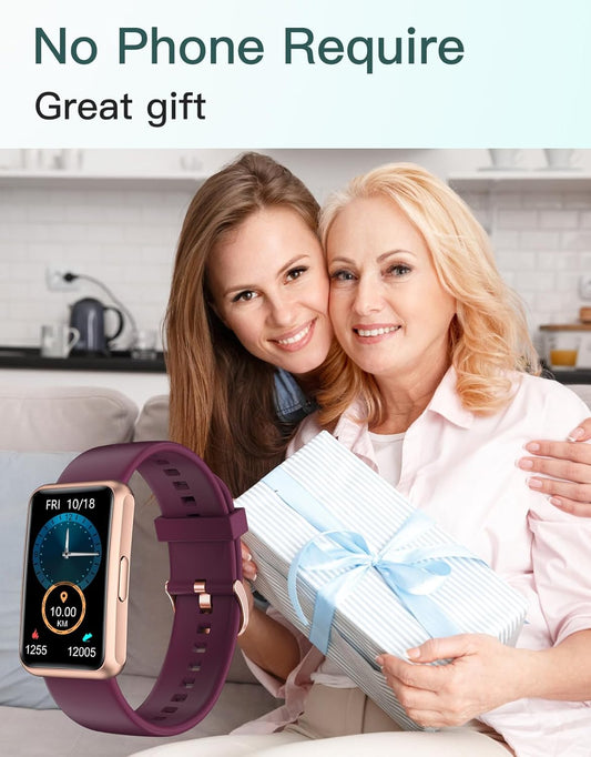 Ultimate Fitness Tracker - No Bluetooth or App Required, Waterproof Smart Watch for Men & Women with Full Touch Screen, Steps & Calories Counter, Sleep Tracker & Alarm Clock - Stylish Purple Design